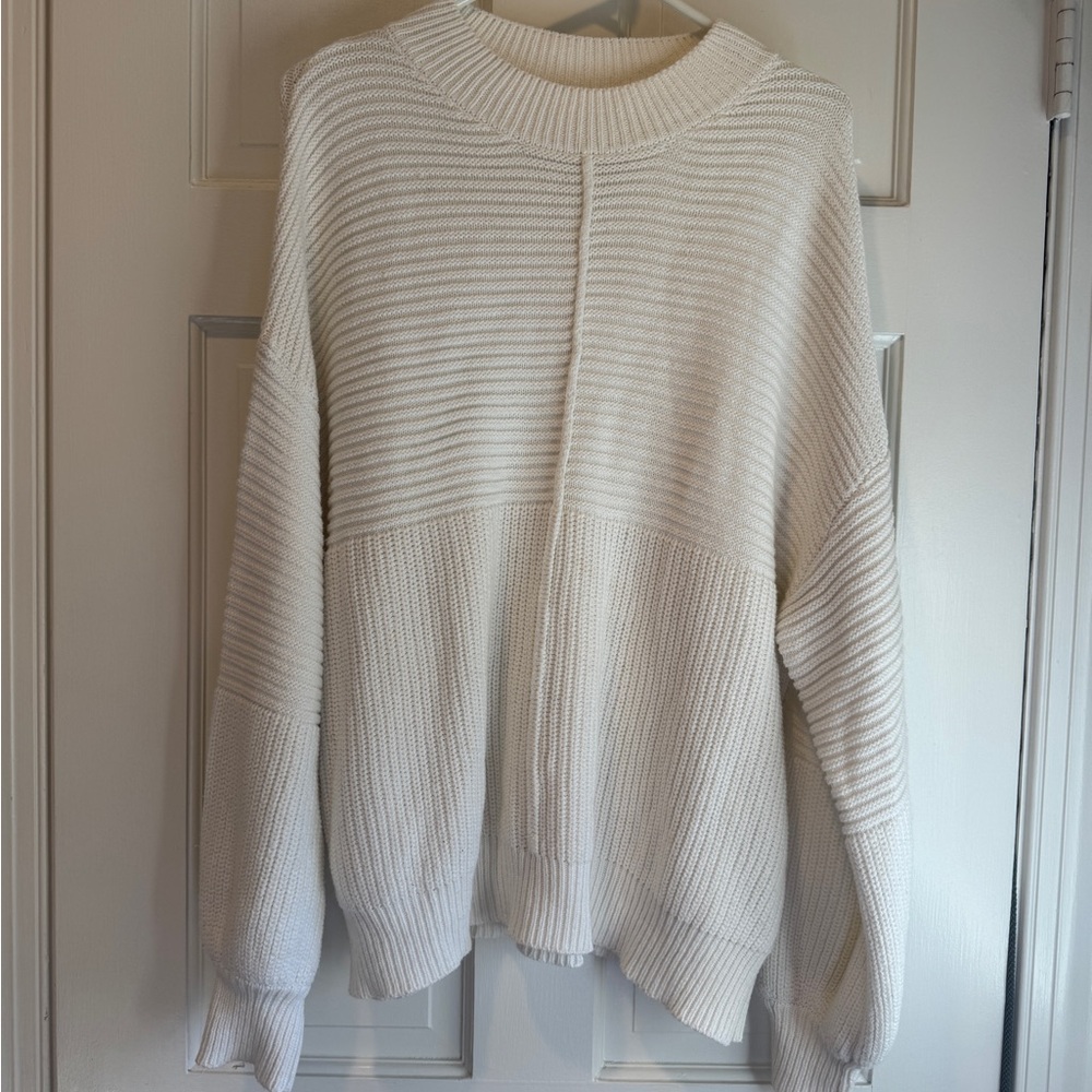 Altar'd State Cozy Cream Knit Sweater